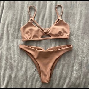 Planet Blue / Blue Life pink nude shimmery bikini